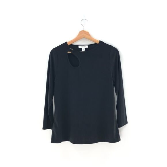 Nine West Ring Key‎ Hole Top Black Small - Picture 1 of 8